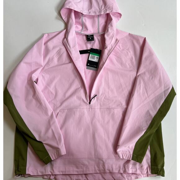 Nike Pink Foam Repel Anorak Golf Jacket CU9663-663 Women's XL - Picture 1 of 16